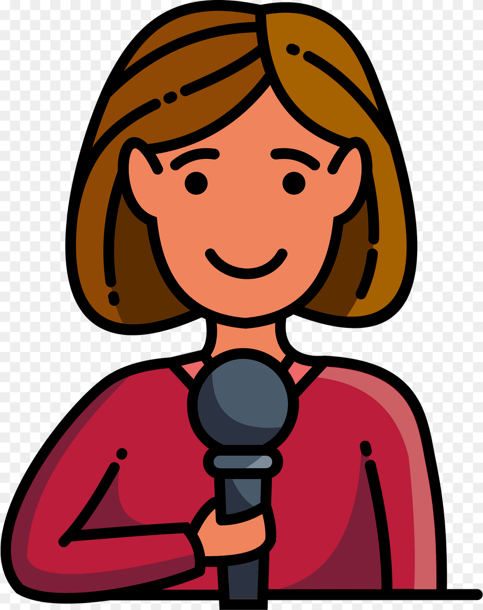 Journalist Clipart, Electrical Device, Microphone, Baby, Person Png Image
