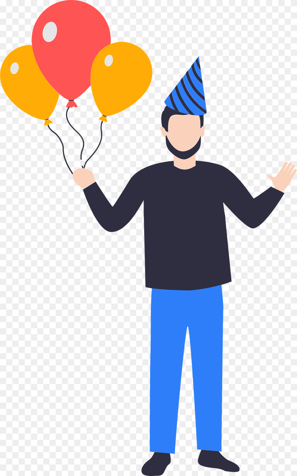 Joy Clipart, Balloon, Clothing, Hat, Person Free Transparent Png