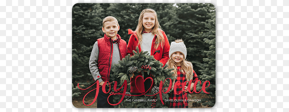 Joy Peace Heart 6x8 Stationery Card Christmas Day, Tree, Plant, Photography, Fir Free Transparent Png