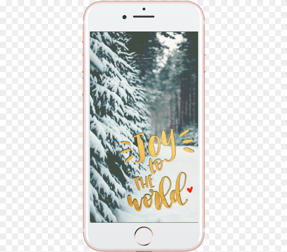 Joy To The World Lock Screen Snow Iphone Wallpaper Hd, Electronics, Mobile Phone, Phone, Plant Free Transparent Png