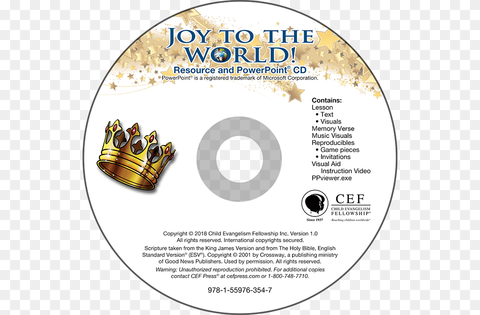 Joy To The World Powerpoint Child Evangelism Fellowship, Disk, Dvd Free Png Download