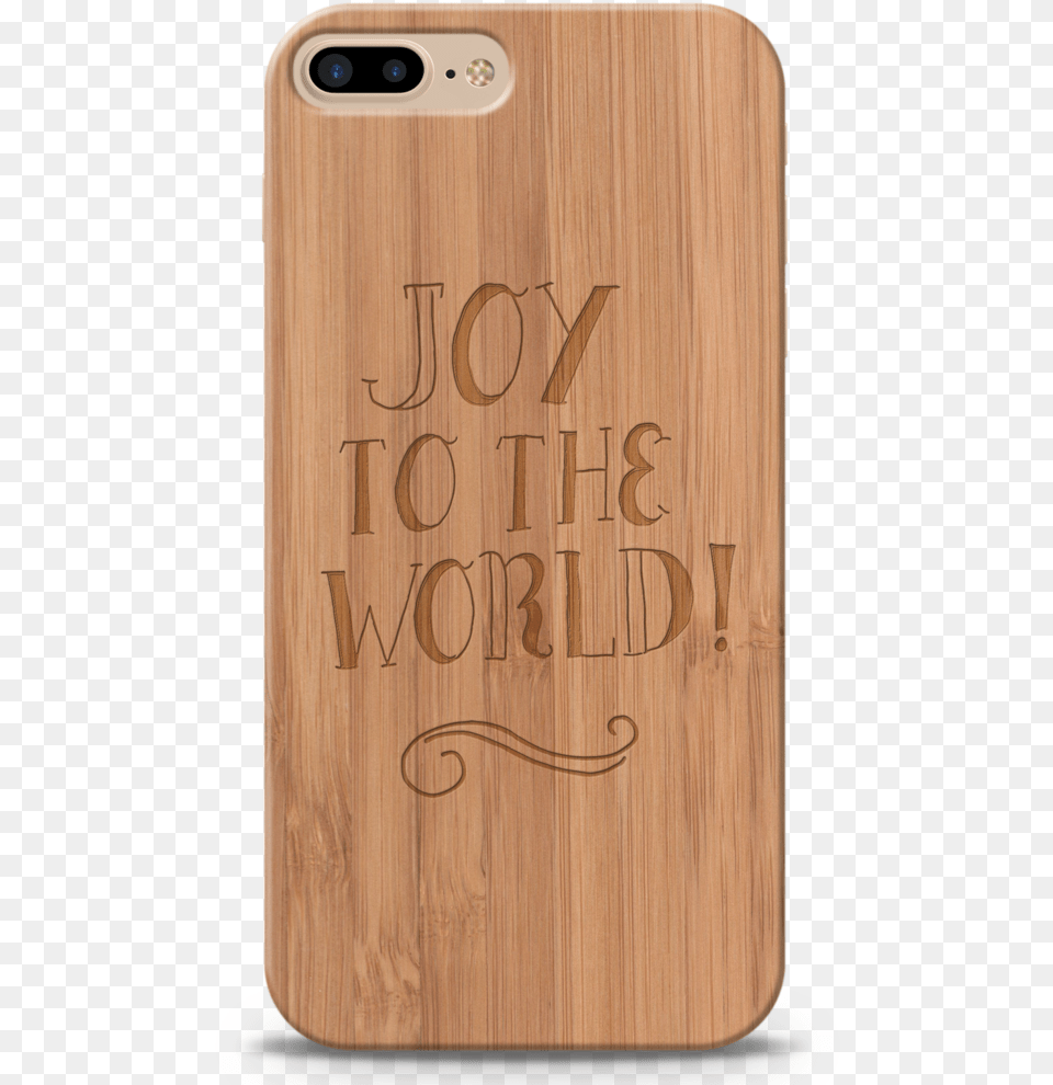 Joy To The World Wooden Engraved Cover Case For Iphone Mobile Phone Case, Electronics, Mobile Phone, Wood Free Png
