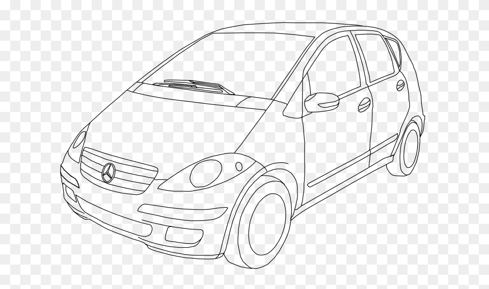 Jpaules Class A W169 Outline, Gray Free Transparent Png