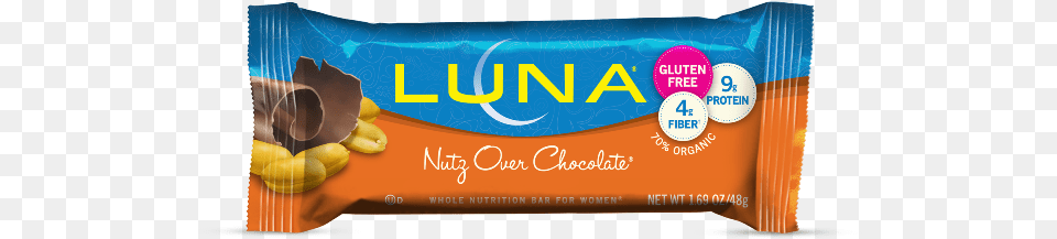 Jpeg Luna Luna Nutz Over Chocolate Snack Bar, Food, Sweets Png Image