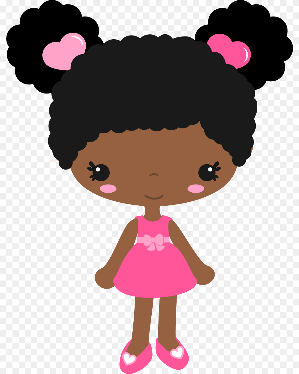 Jpg Black And White Afro Clipart Natural Hair Clipart, Doll, Toy, Baby, Person Png