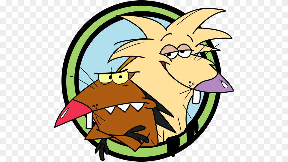 Jpg Black And White Beavers Circle Logo With 2 Angry Beavers, Baby, Person, Face, Head Free Png