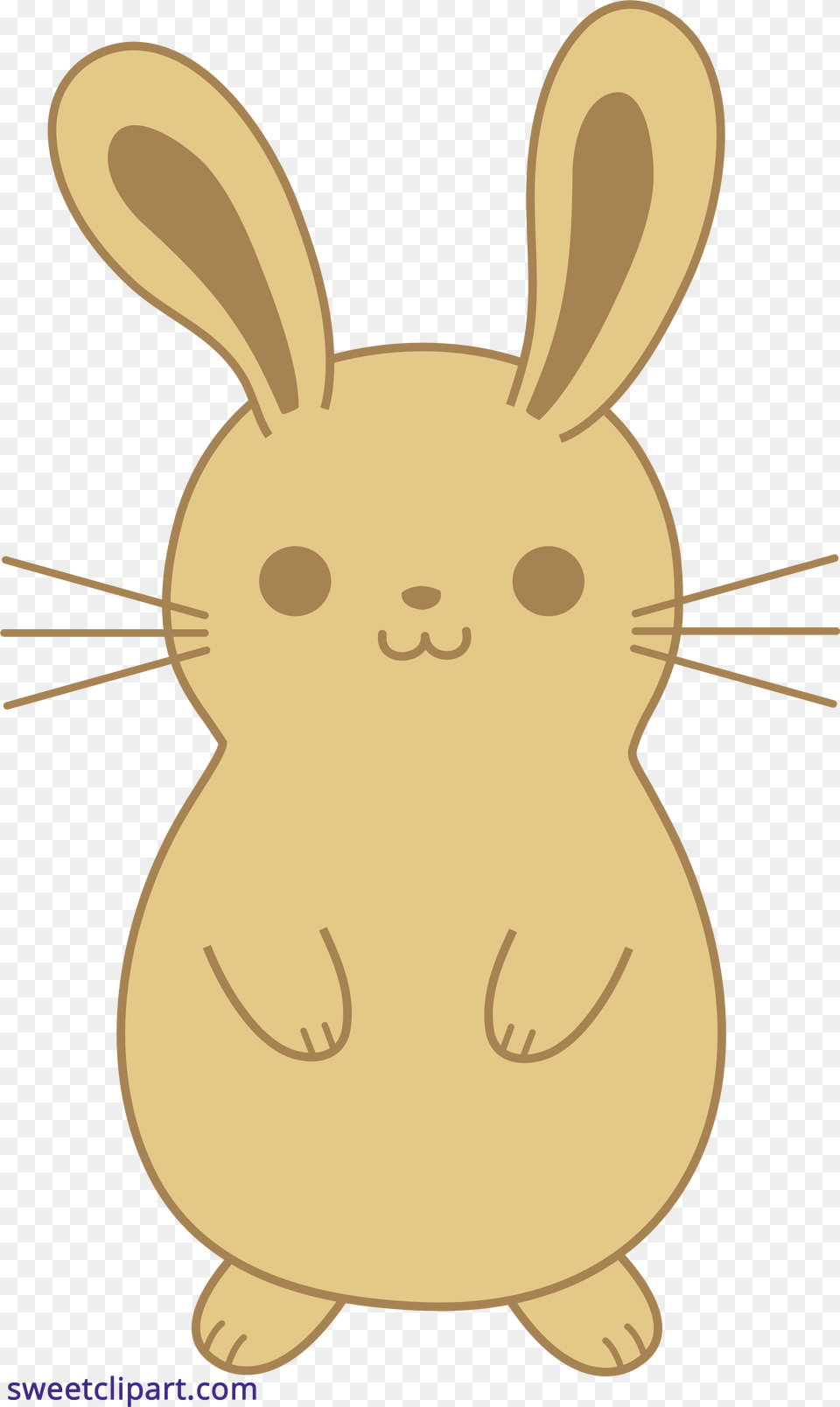 Jpg Black And White Bunnies Clipart Simple Cartoon Bunny Transparent, Animal, Mammal, Rabbit, Nature Free Png