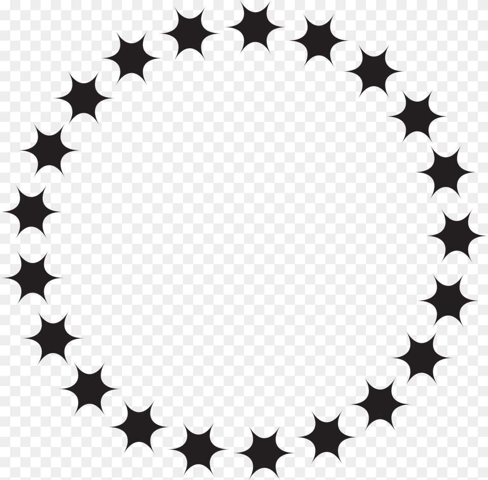 Jpg Black And White Circle Of Stars Clipart Star Circle Vector, Nature, Night, Outdoors, Person Free Transparent Png