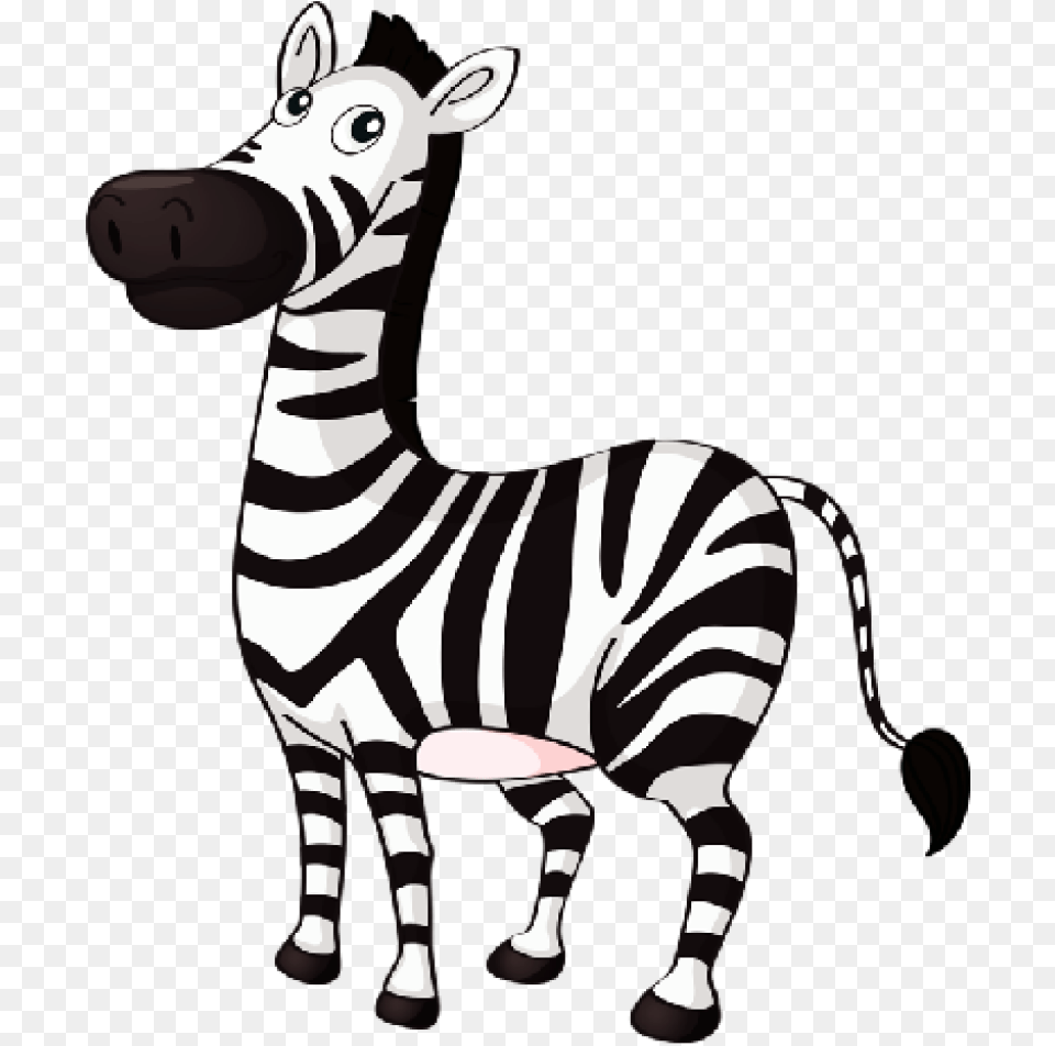 Jpg Black And White Letters Format Cute Baby Cartoon Zebra Clip Art Black And White, Animal, Mammal, Wildlife Free Png