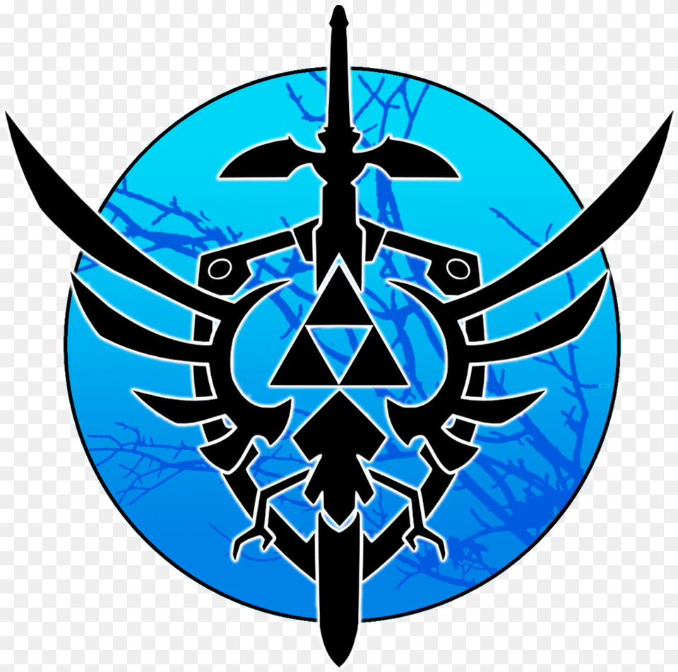 Jpg Black And White Library Triforce Willow Tree Designs Master Sword Designs Tattoo, Emblem, Symbol, Animal, Fish Png