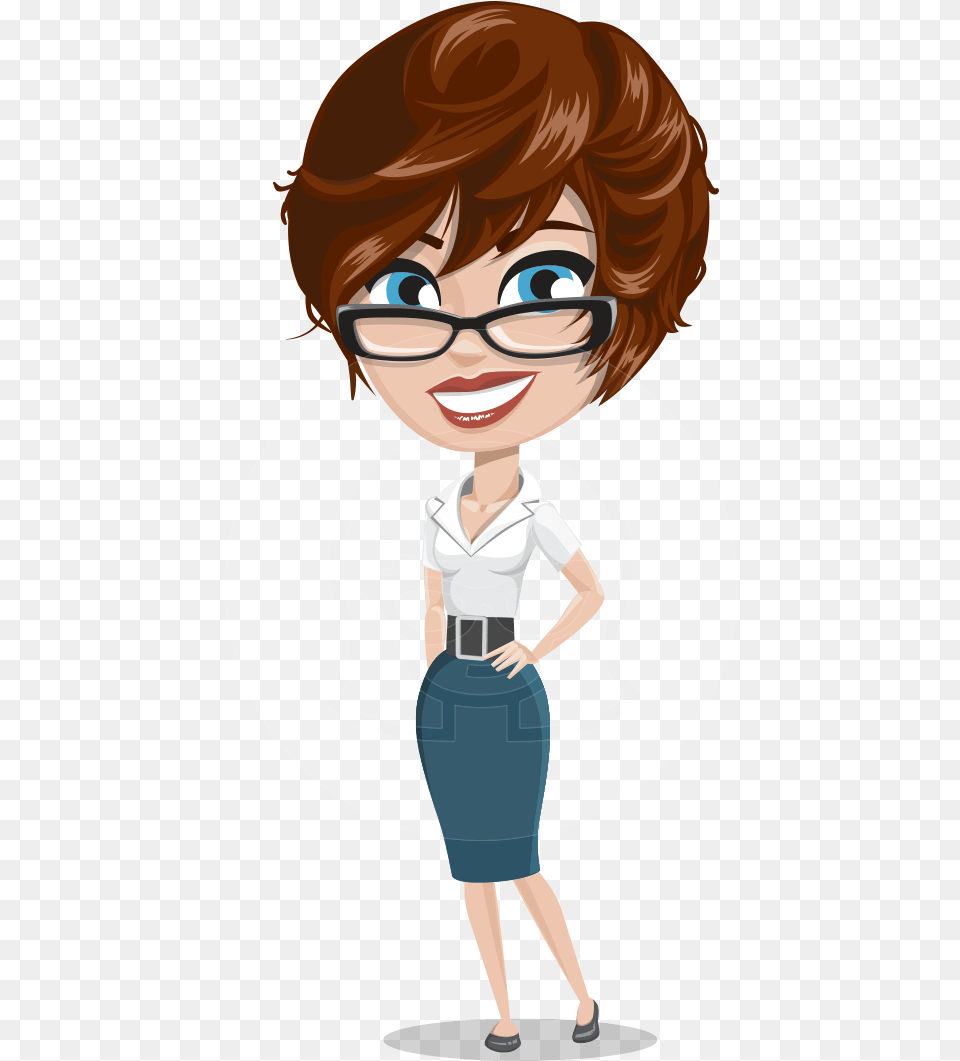 Jpg Black And White Stock Cartoons Vector Female Office Girl Vector, Book, Publication, Comics, Adult Png Image