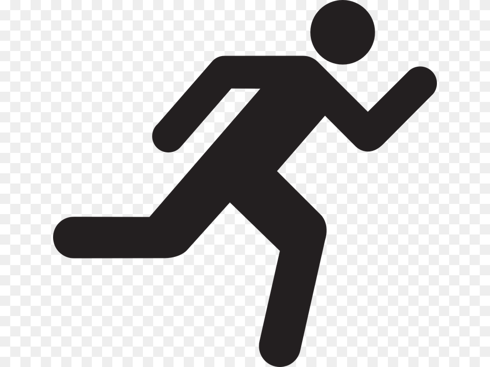 Jpg Download Man Running Clipart Person Running Clipart, Sign, Symbol Free Png