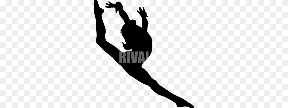 Jpg Library Girl Gymnastics Clipart Silhouette Gymnastics Silhouette Leap, Dancing, Leisure Activities, Person, Adult Free Transparent Png