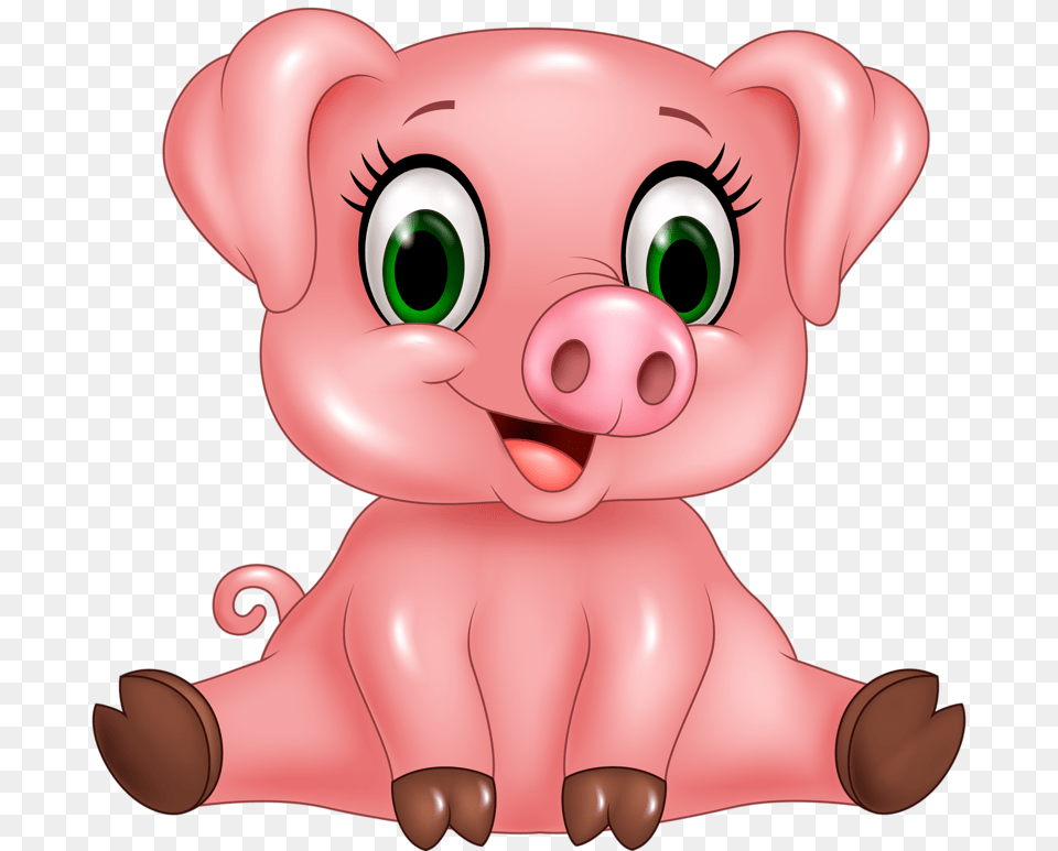 Jpg Freeuse Funny Cartoon Animals Vector Cartoon Cute Baby Pig, Animal, Bear, Mammal, Wildlife Free Transparent Png