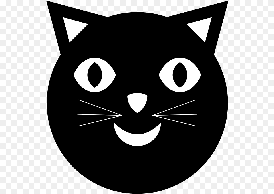 Jpg Freeuse Library Black Face By Binary Black Cat Face Clipart, Animal, Mammal, Pet, Stencil Free Png Download