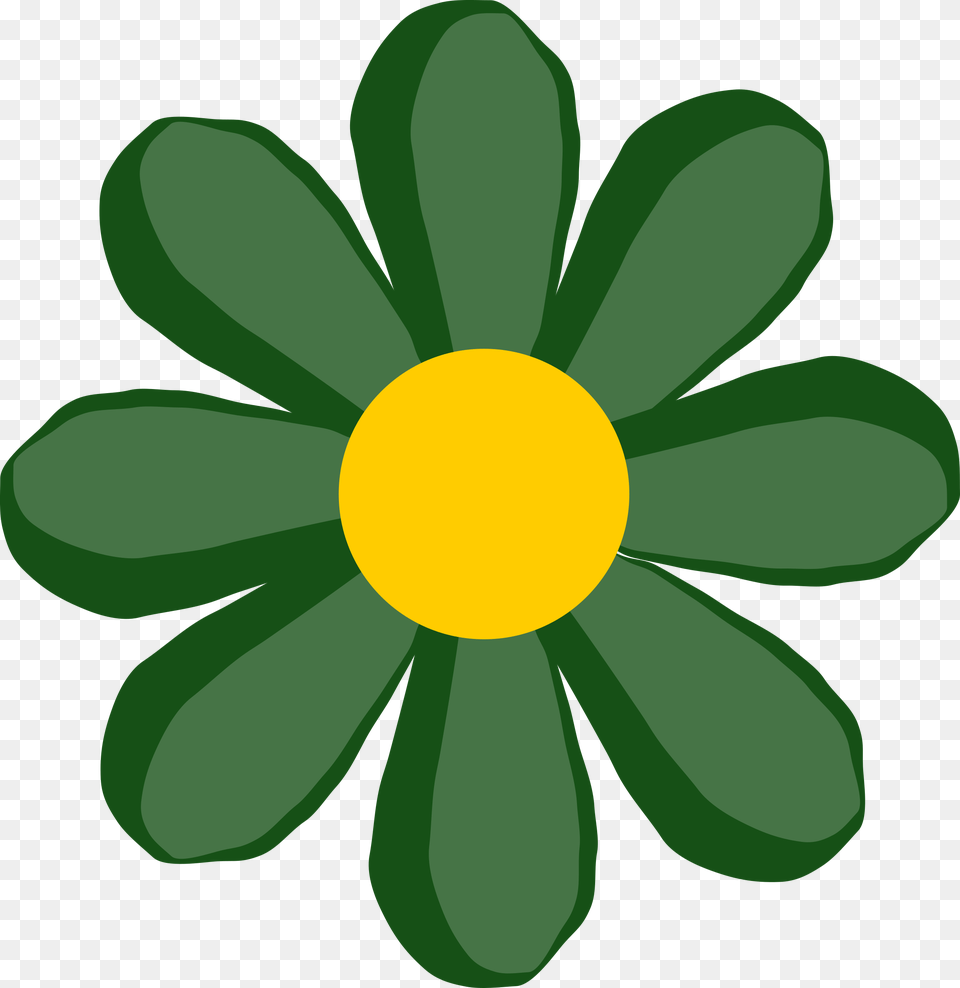 Jpg Library Big Flowers Clipart Green, Anemone, Daisy, Flower, Petal Png