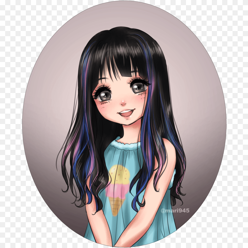 Jpg Library Cute Smile By Mari Anime Girl Cute Smile, Book, Comics, Publication, Photography Png Image