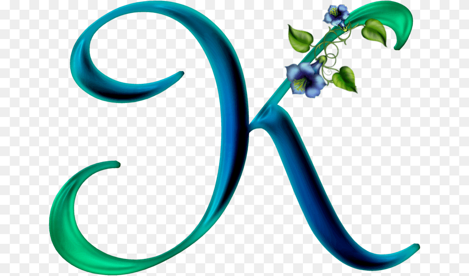 Jpg Library Download Aqua Clip Fancy Colorful Letter K, Art, Floral Design, Graphics, Pattern Png
