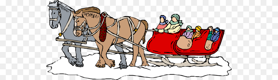 Jpg Library Download Collection Of Horse Sleigh Ride Horse Sleigh Ride Clipart, Animal, Baby, Mammal, Person Free Transparent Png
