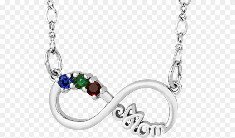 Jpg Library Download Drawing Gems Gemstone Necklace 3 Stone Infinity Mom Pendant In Sterling Silver, Accessories, Jewelry Png