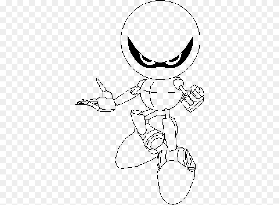 Jpg Library Drawing Robots Chibi Line Art, Gray Free Png Download