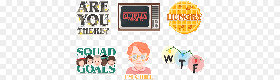 Jpg Library Download Emojis It And Harry Stranger Things Stickers Telegram, Baby, Person, Computer Hardware, Screen Free Transparent Png
