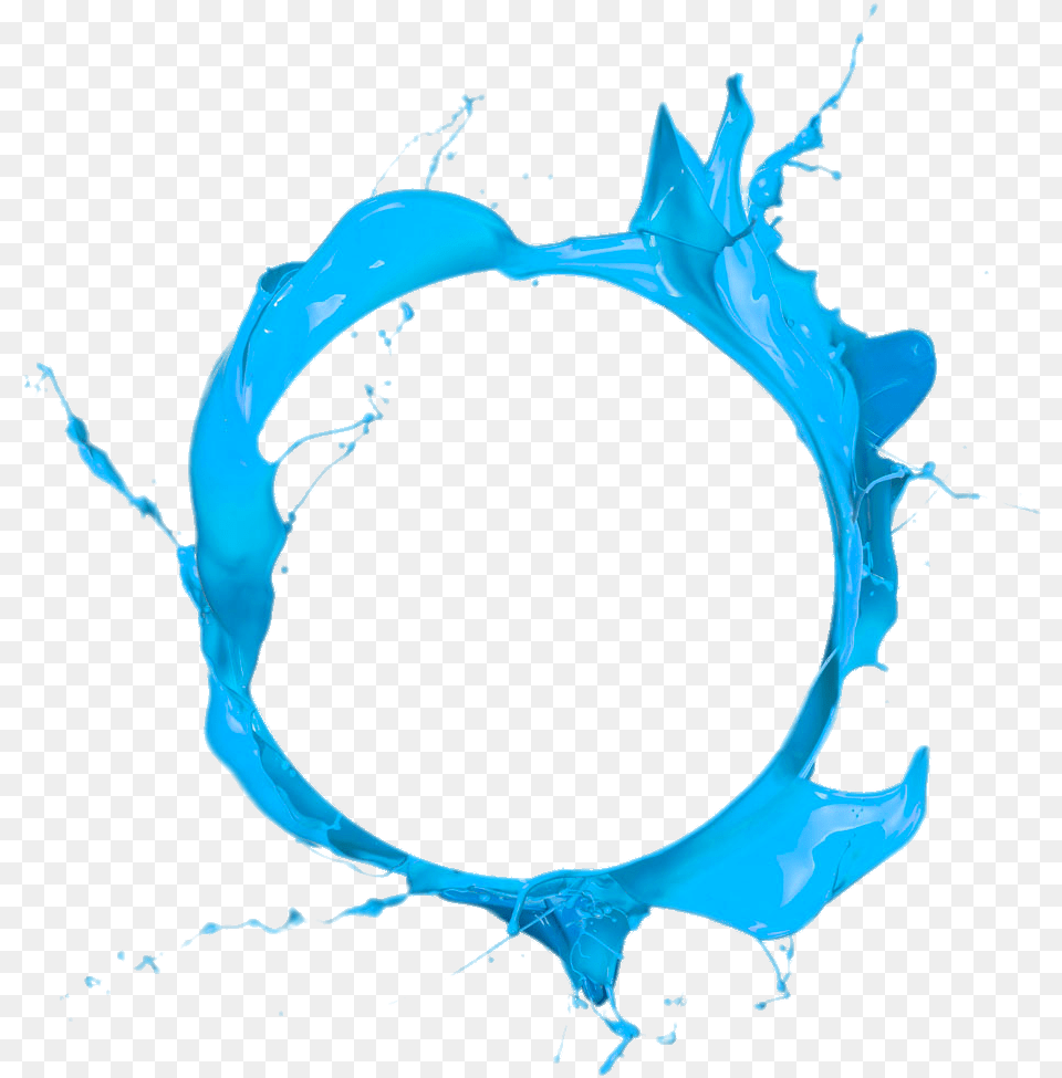 Jpg Royalty Circle Paint Blue Clip Art Paint Splash Circle Transparent, Beverage, Milk, Water, Smoke Pipe Free Png