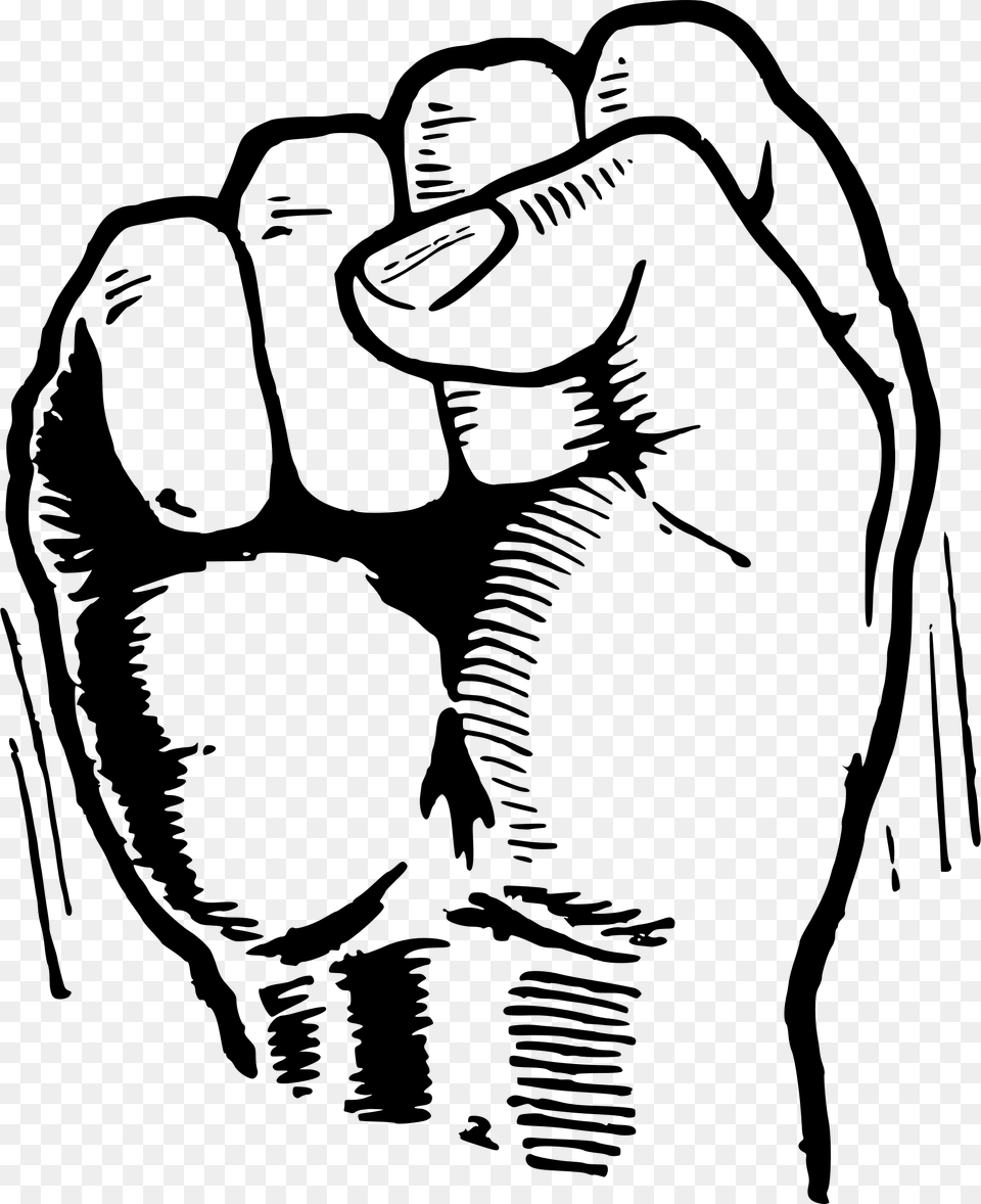 Jpg Royalty Download Black Power Fist Drawing Black Power Fist Drawing, Gray Png Image