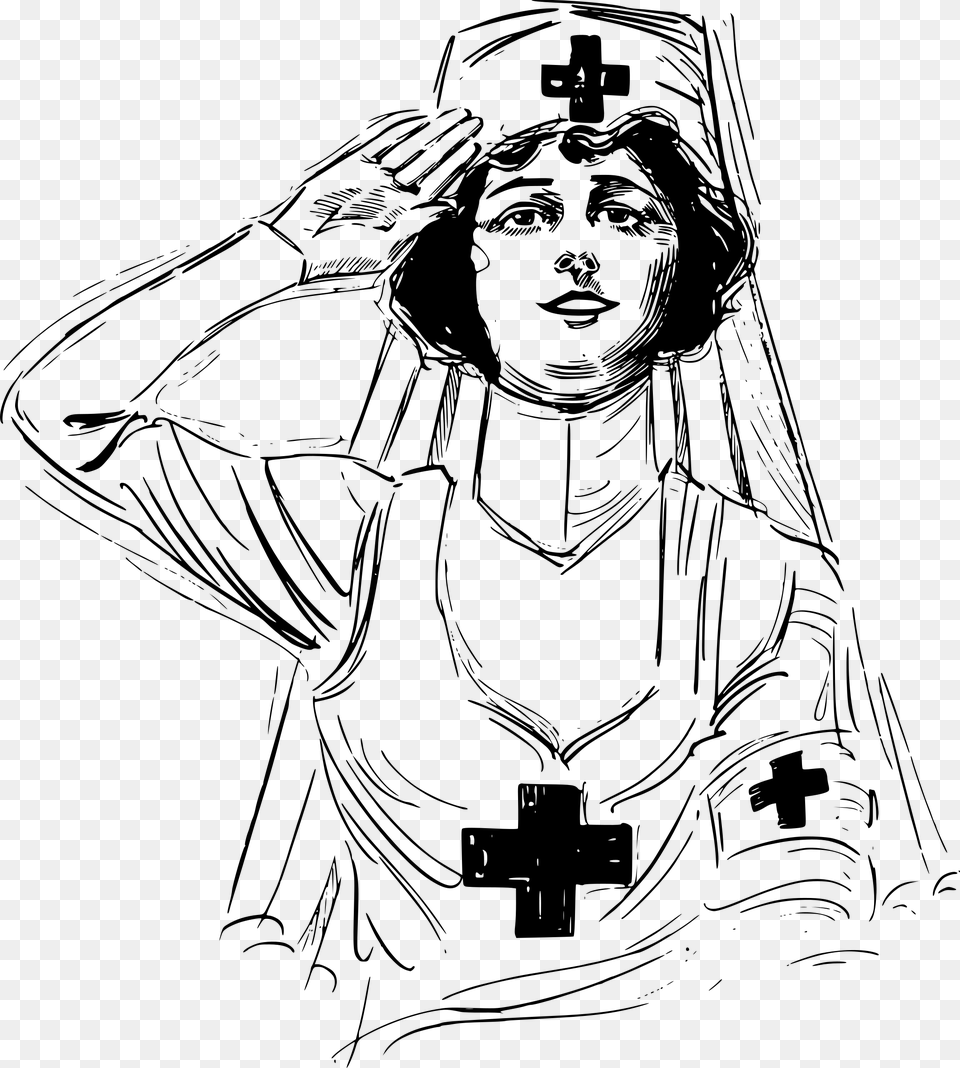 Jpg Stock Ww1 Drawing Meaningful World War 1 Nurse Drawing, Gray Free Png