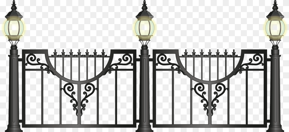 Jpg Transparent Download Street Light Fence Lantern Fence, Gate Png