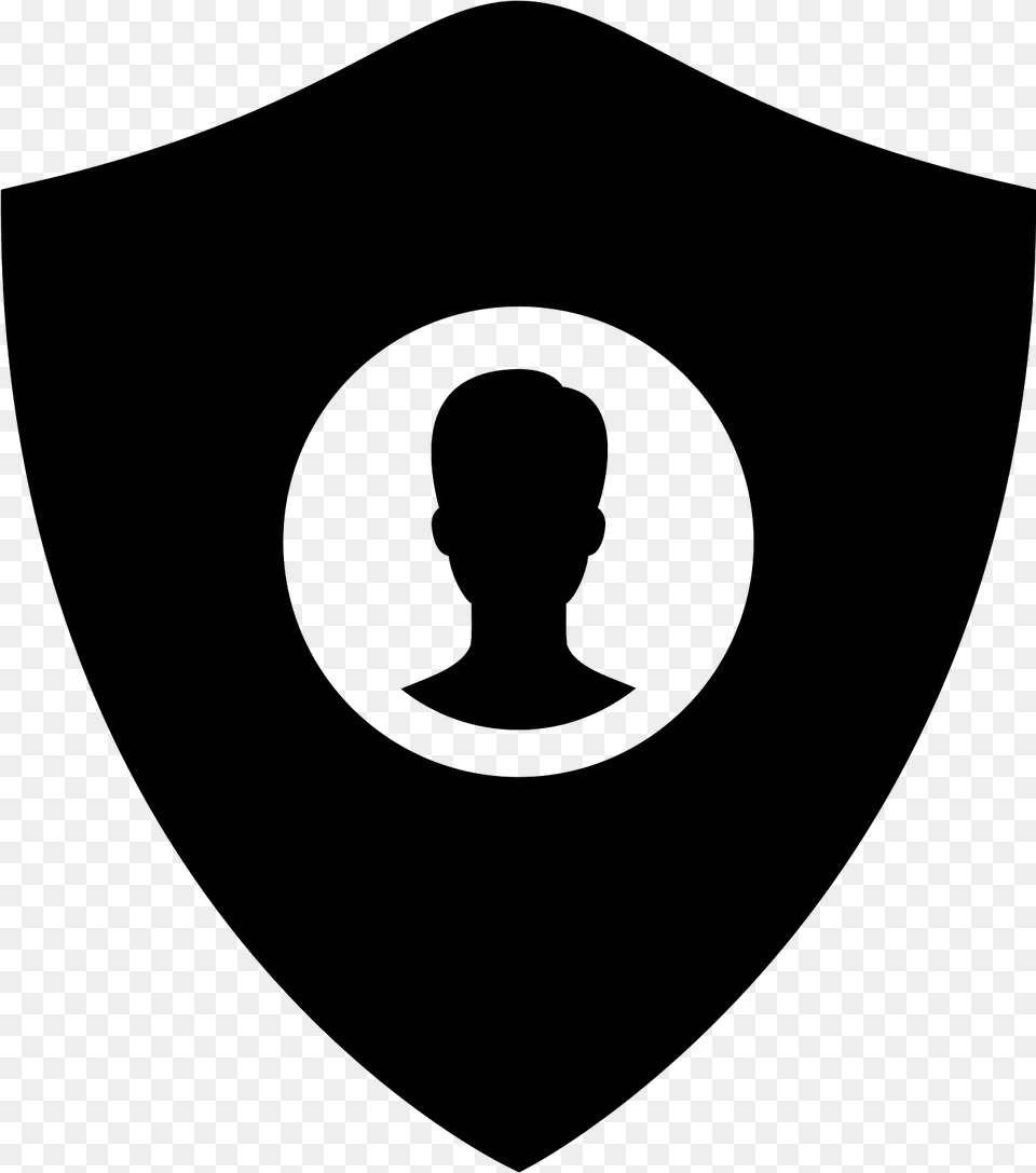Jpg Transparent Download User Shield Filled Icon Free Emblem, Gray Png Image