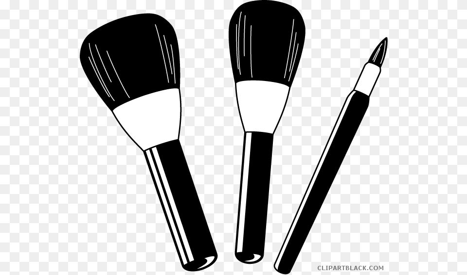 Jpg Transparent Library Clipartblack Com Tools Transparent Background Makeup Brushes Clipart, Cutlery, Fork, Brush, Device Free Png