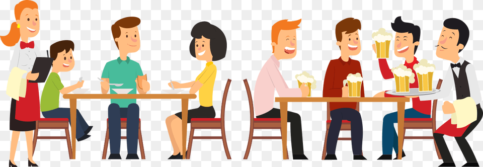 Jpg Transparent Library Touchpoint Innovations How Customers In A Restaurant Cartoon, Person, People, Boy, Male Png