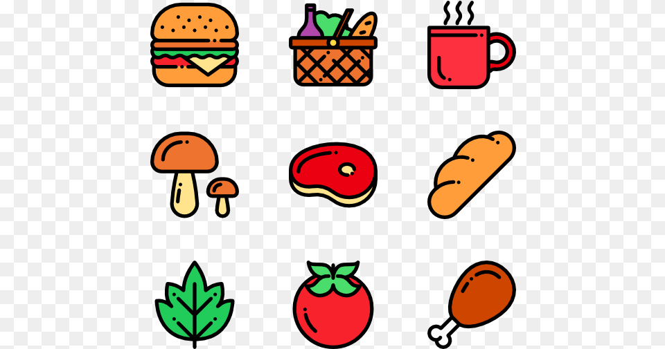 Jpg Transparent Stock Natural Icon Packs Vector Svg Picnic Food Clipart Transparent, Fungus, Lunch, Meal, Plant Free Png