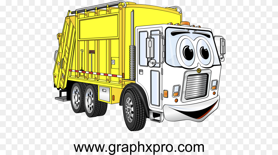 Jpg Vector Trucking Diesel Truck Orange Garbage Truck Cartoon, Transportation, Vehicle, Moving Van, Van Free Png Download
