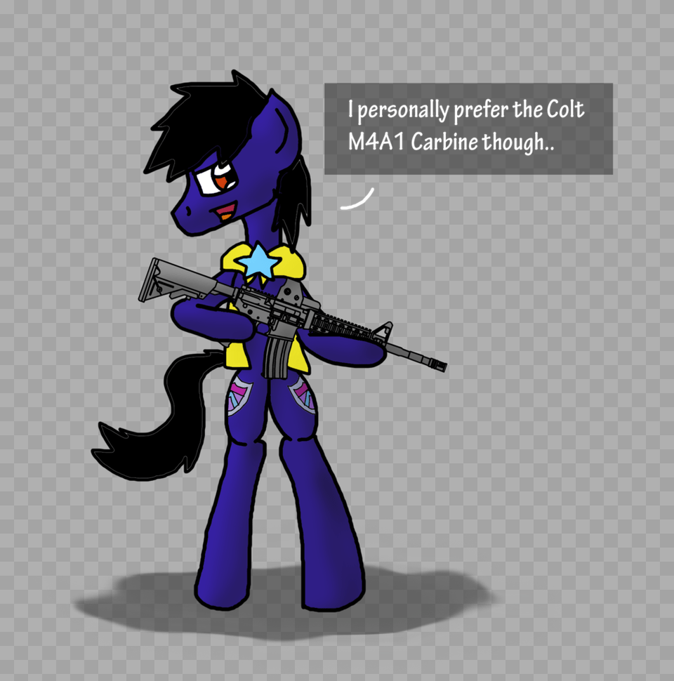 Jrapcdaikari Caption Dialogue Gun M4a1 Oc Oc Cartoon, Book, Comics, Publication, Baby Png Image