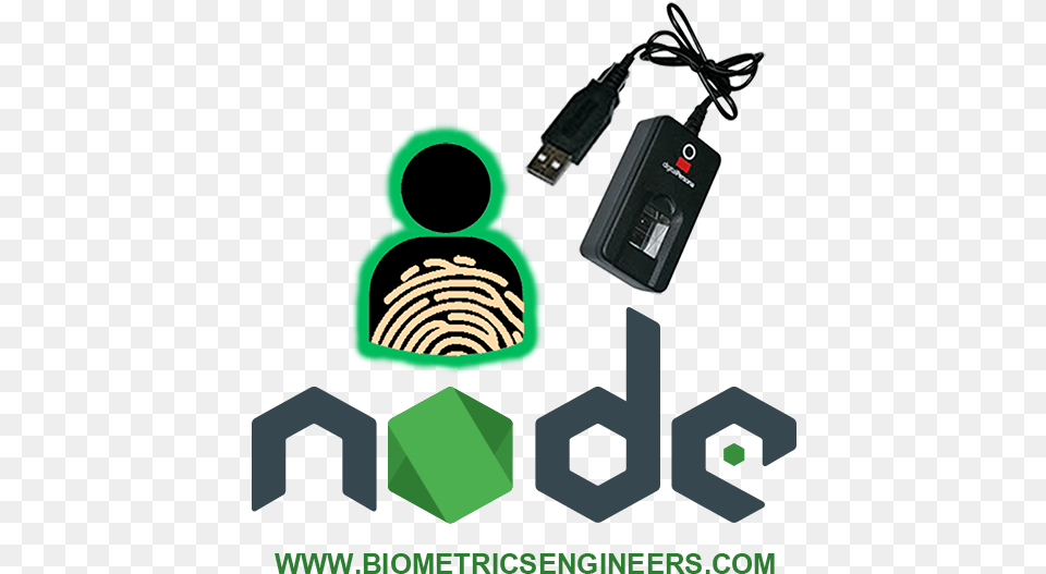 Js Biometric Fingerprint Authentication Software Pack Node Js Icon, Adapter, Electronics Png