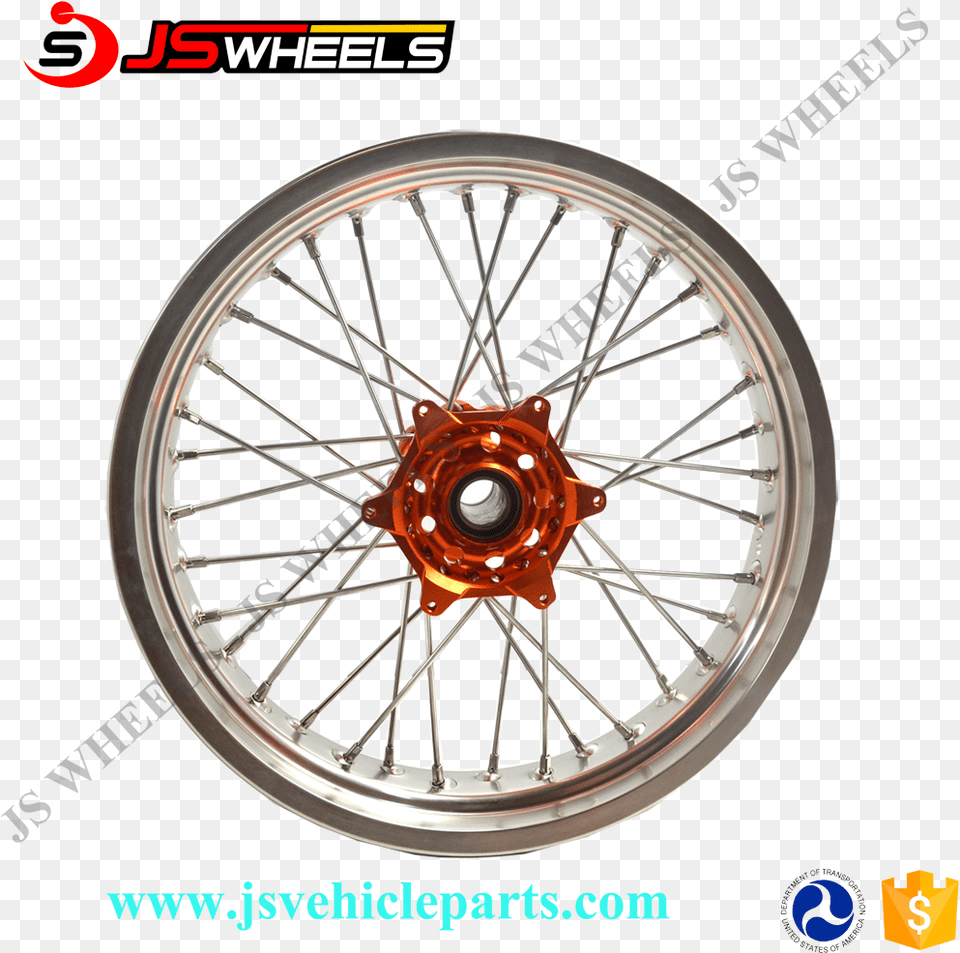 Js Racing Part Motorcycle Wheels Silver Rims Orange Trade Assurance, Alloy Wheel, Car, Car Wheel, Machine Free Png Download