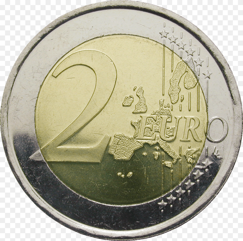 Juan Carlos 2 Euro 2002 Spanish 2 Euro Coin, Money Png