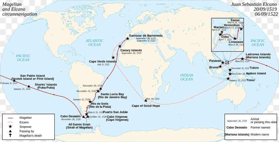 Juan Sebastian Elcano Route, Chart, Plot, Map, Atlas Png