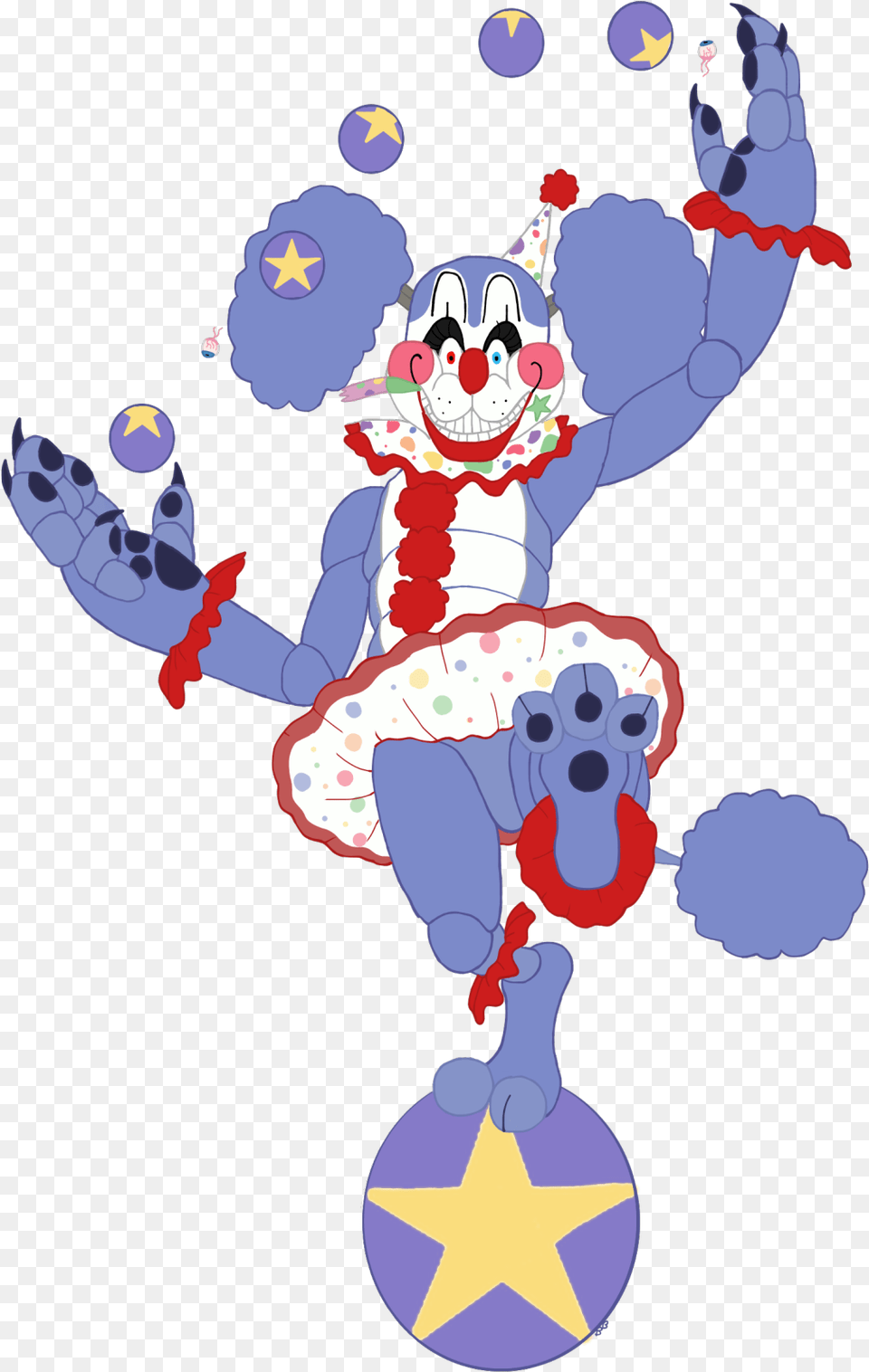 Jubilee The Animatronic Party Poodle Clown Cartoon Png Image