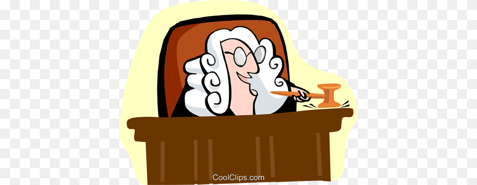 Judge Behind Bench Royalty Vector Clip Art Illustration, Baby, Person, Face, Head Free Png Download