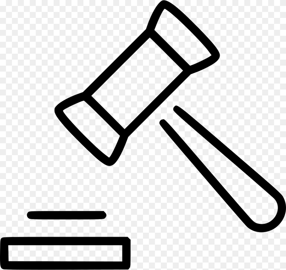Judge Hammer Clipart Black And White, Device, Tool Png Image
