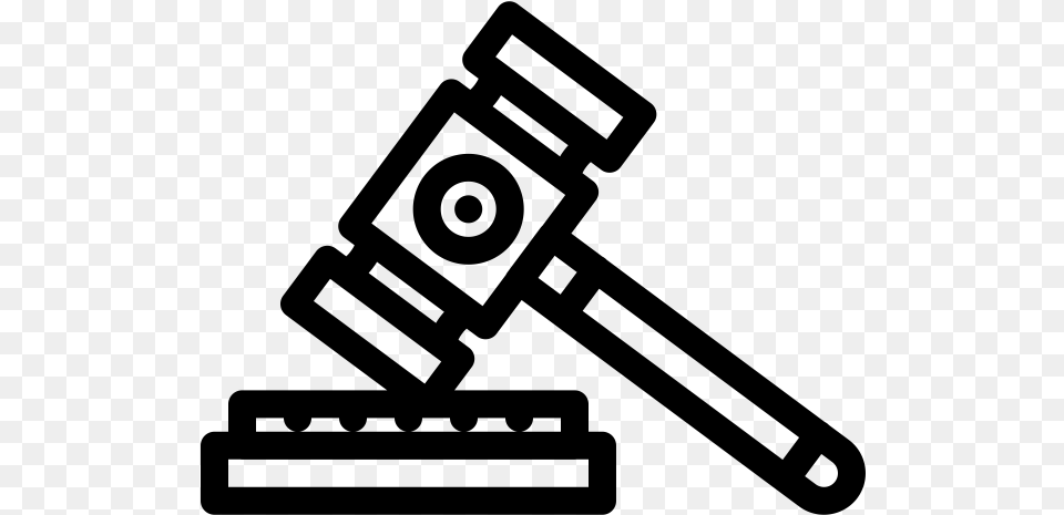 Judge Hammer Rubber Stamp, Gray Png Image