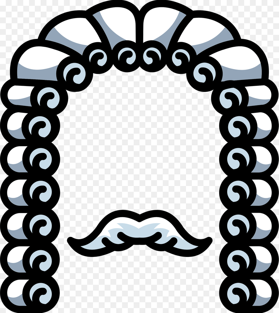 Judge Wig Clipart, Face, Head, Person, Mustache Free Png Download