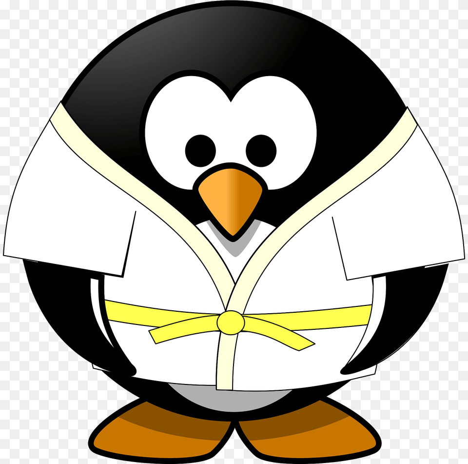 Judo Penguin Clipart, Animal, Bird, Clothing, Hardhat Png Image