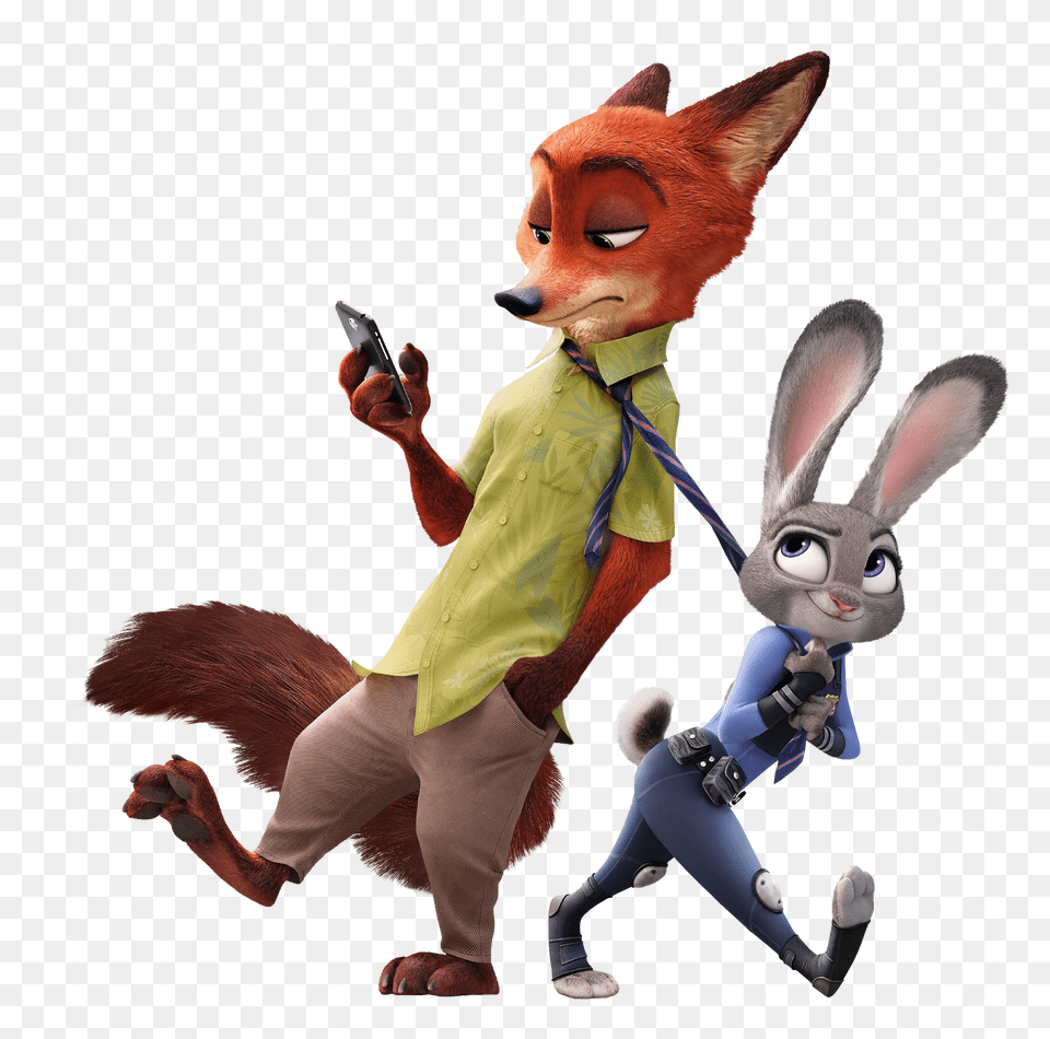 Judy Hopps And Nick Wilde, Baby, Person, Electronics, Mobile Phone Png Image