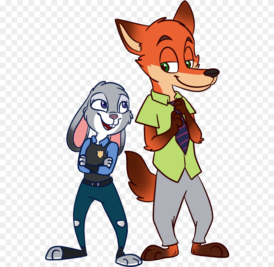 Judy Hopps And Nick Wilde Cartoon, Baby, Person, Face, Head Png