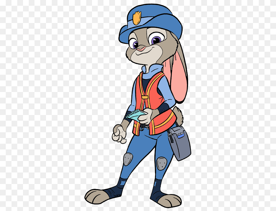 Judy Hopps As A Metermaid Cop Officer Zootopia, Book, Comics, Publication, Baby Free Png Download