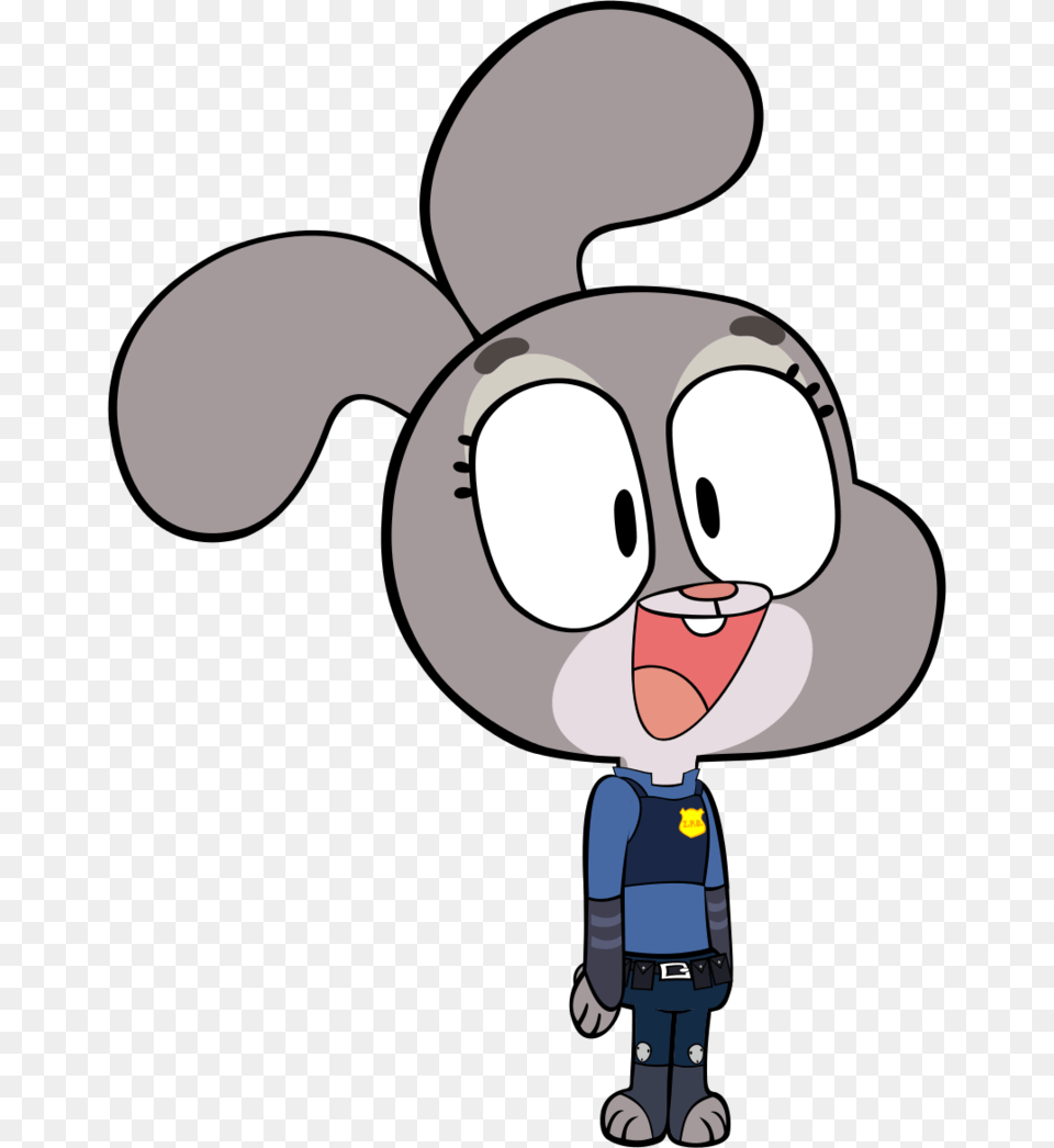 Judy Hopps Gumball Style By Megarainbowdash2000 Gumball, Cartoon, Baby, Person Png